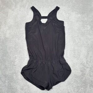 Lululemon Athletica Women's Speedy Runsie Sleeveless Shorts Romper Size 2 Black